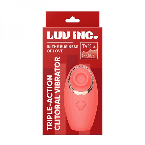 Luv Inc Tv11 Triple Action Clitoral Vibrator Coral