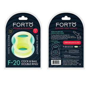 Forto F 20: Balls Stretcher Liquid Silicone 60/77 Mm Glow In The Dark