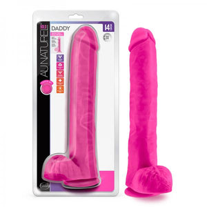 Au Naturel Bold Daddy Dildo 14 In. Pink