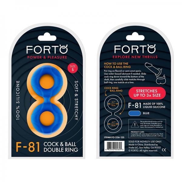 Forto F 81: Double Ring Liquid Silicone 44 Mm Blue