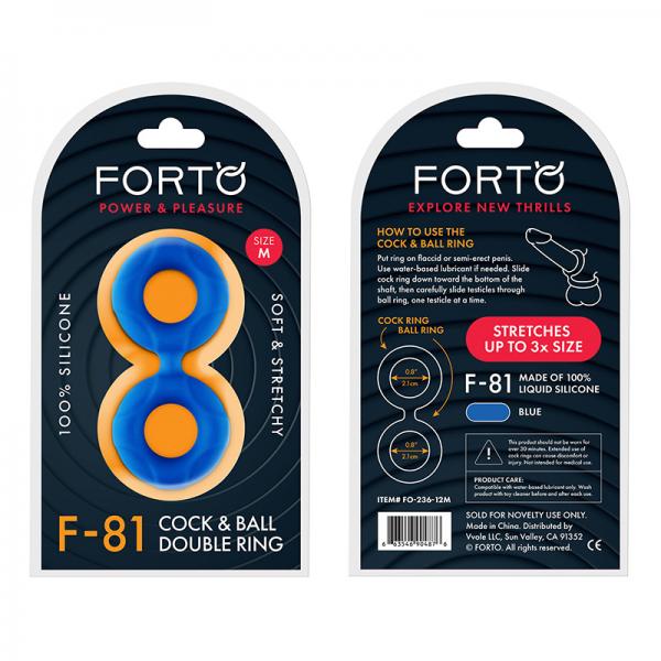 Forto F 81: Double Ring Liquid Silicone 47 Mm Blue