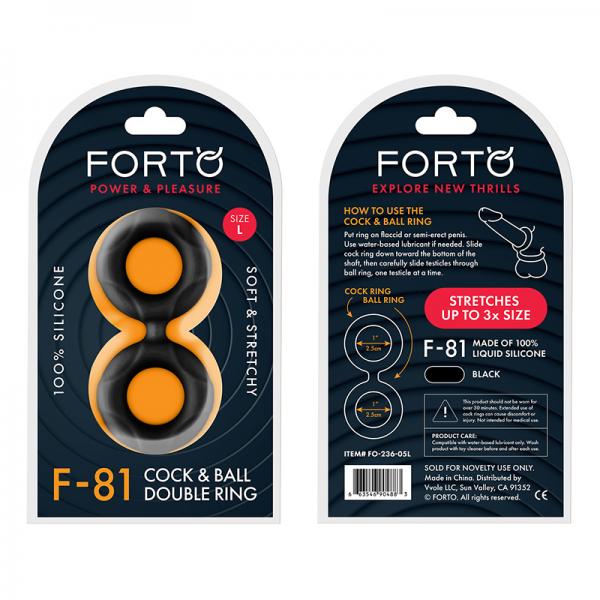 Forto F 81: Double Ring Liquid Silicone 51mm Black