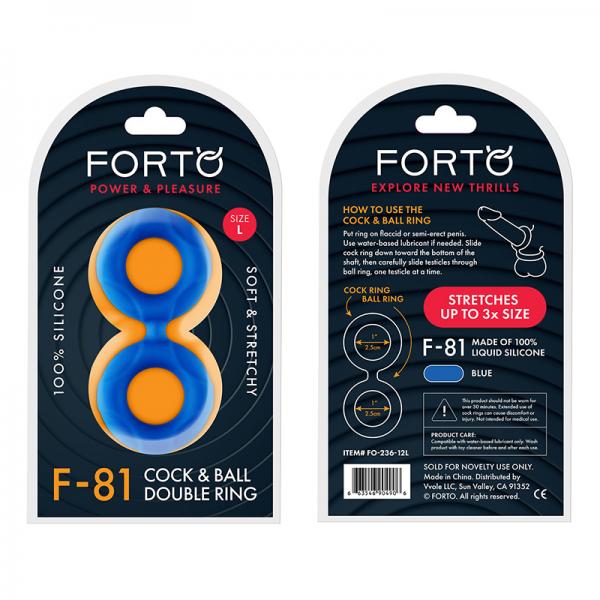 Forto F 81: Double Ring Liquid Silicone 51 Mm Blue