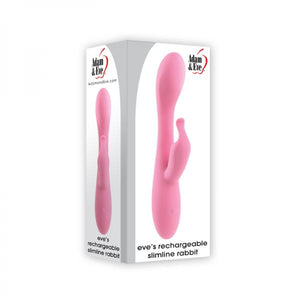 Adam & Eve Eve's Rechargeable Slimline Rabbit Silicone Pink