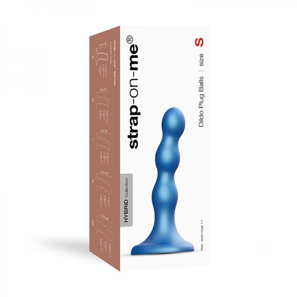 Strap On Me Dildo Plug Balls S Metallic Blue