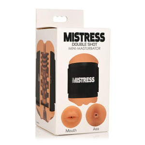 Curve Novelties Mistress Double Shot Mini Masturbator Ass & Mouth Medium