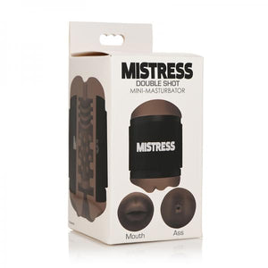 Curve Novelties Mistress Double Shot Mini Masturbator Ass & Mouth Dark