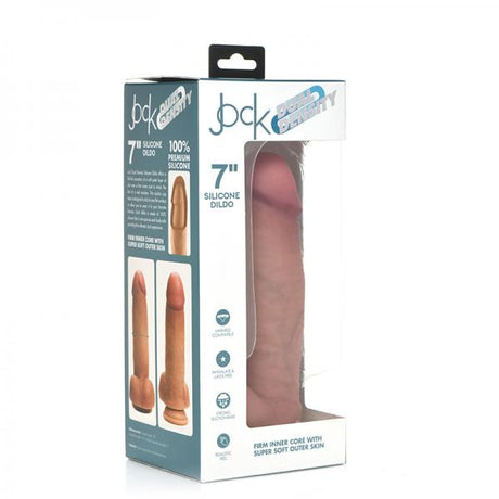 Jock Light Dual Density Silicone Dildo With Balls 7 Inch