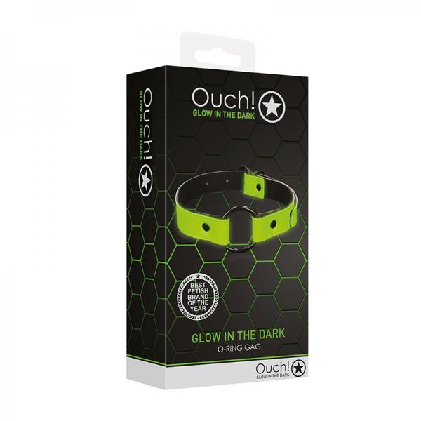 Ouch! Glow O Ring Gag Glow In The Dark Green