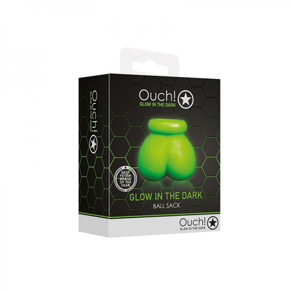 Ouch! Glow Ball Sack Glow In The Dark Green