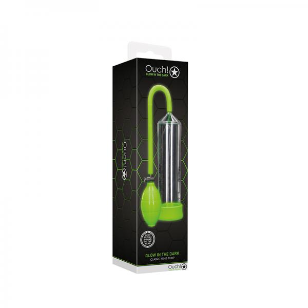 Ouch! Glow Classic Penis Pump Glow In The Dark Green