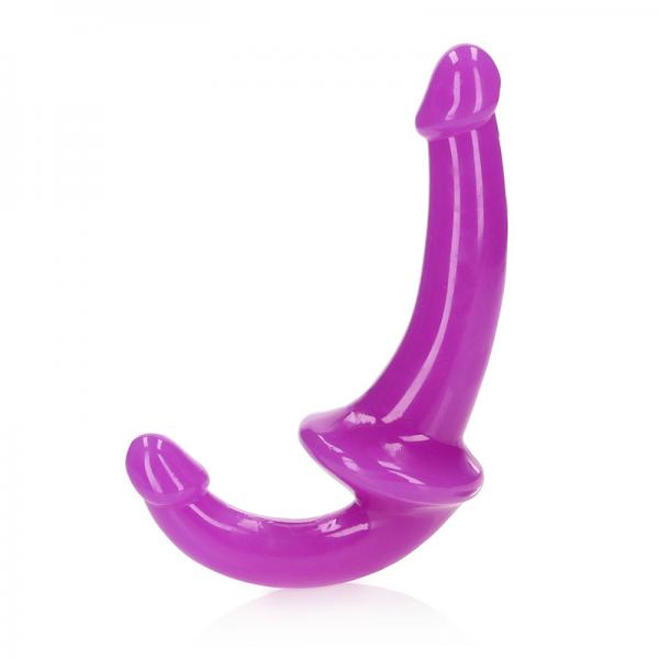 Shots Realrock 6" Strapless Strap On Glow In The Dark Neon Purple