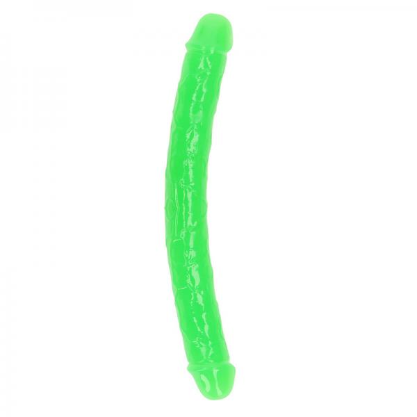 Realrock Glow In The Dark Double Dong 12 In. Dual Ended Dildo Neon Green