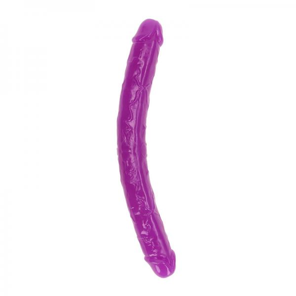 Realrock Glow In The Dark Double Dong 15 In. Dual Ended Dildo Neon Purple