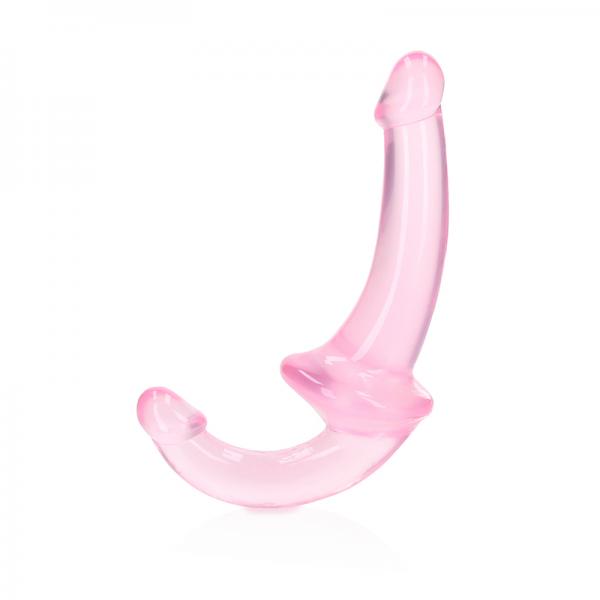 Realrock Crystal Clear 6 In. Strapless Strap On Dildo Pink