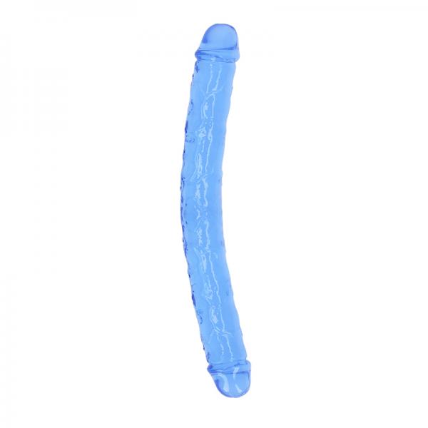 Realrock Crystal Clear Double Dong 13 In. Dual Ended Dildo Blue