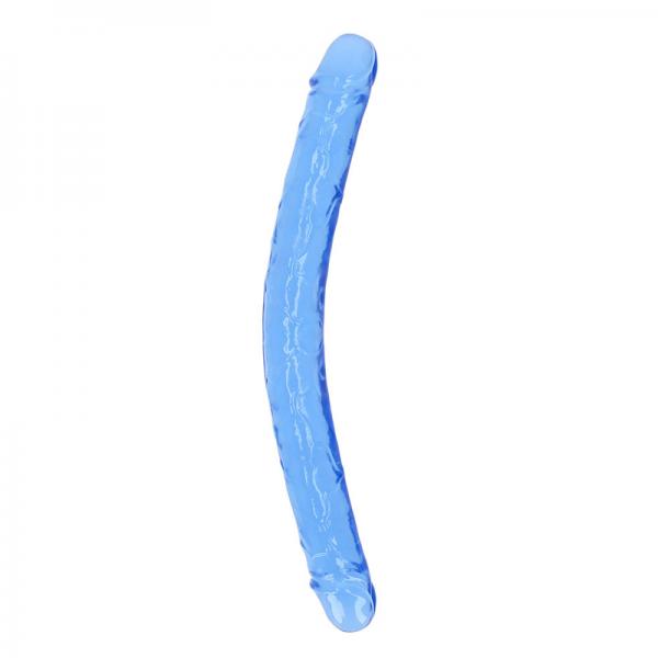 Realrock Crystal Clear Double Dong 18 In. Dual Ended Dildo Blue