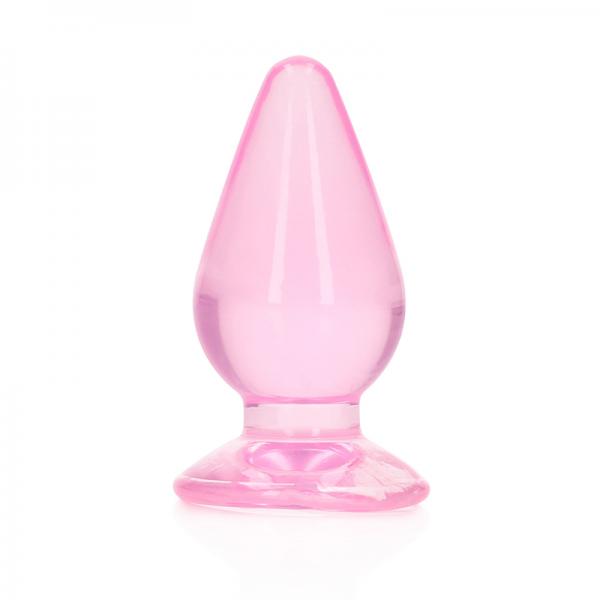 Realrock Crystal Clear 4.5 In. Anal Plug Pink