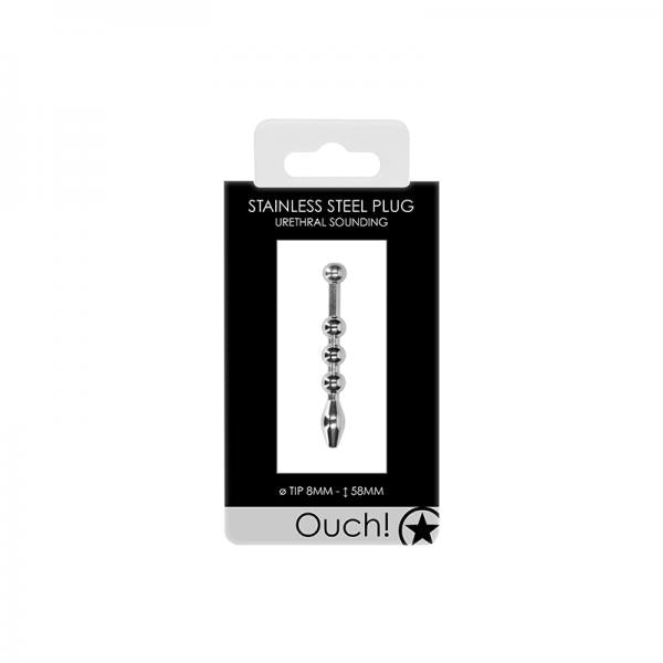 Ouch! Urethral Sounding Metal Plug 8 Mm