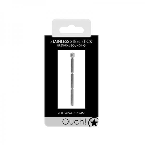 Ouch! Urethral Sounding Metal Stick Tiered 4 Mm