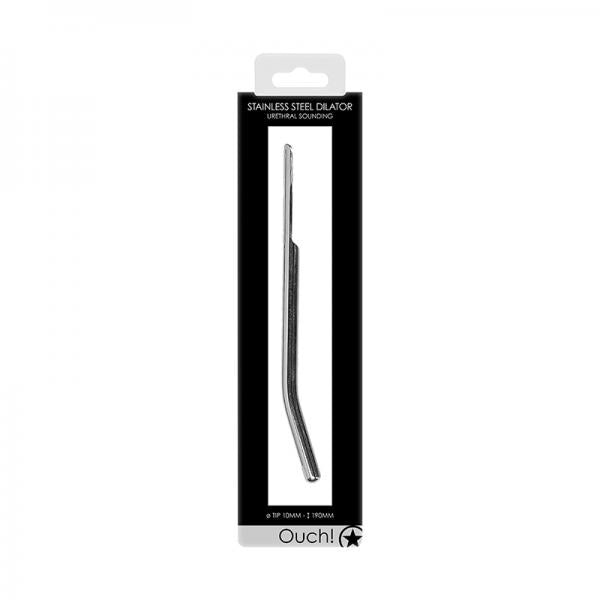 Ouch! Urethral Sounding Metal Dilator Curved 10 Mm