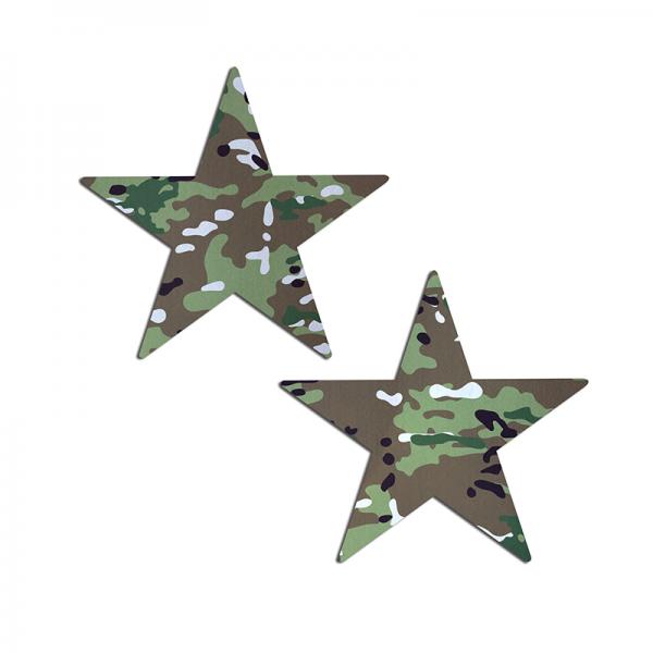 Pastease Nautical Star: Military Multi Cam Camoflauge Nipple Pasties