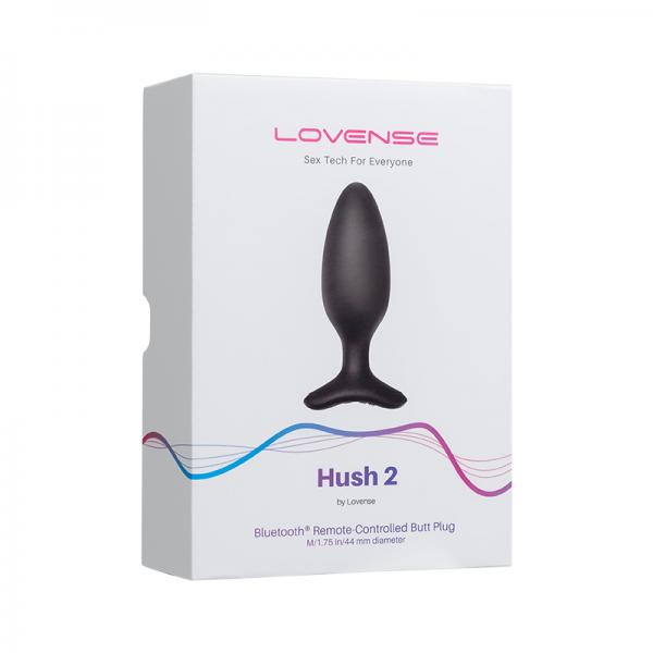 Lovense Hush 2 Bluetooth Remote Controlled Vibrating Butt Plug M 1.75 In.