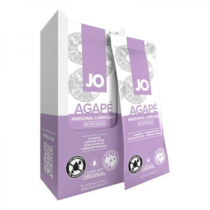 Jo H2o Agape Lubricant Foils 12 Piece Display 0.34 Oz.