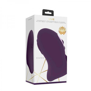 Vive Hana Rechargeable Pulse Wave Silicone Finger Vibrator Purple