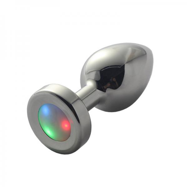 Ple'sur 3 Setting Led Light Up Metal Anal Plug Small