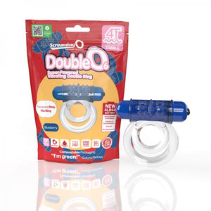 Screaming O 4t Doubleo 6 Vibrating Double Cockring Blueberry