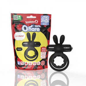 Screaming O 4b Ohare Vibrating Rabbit Double Cockring Black