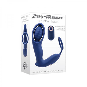 Zero Tolerance Extra Mile Rechargeable Remote Controlled Silicone Vibrating Prostate Massager With C