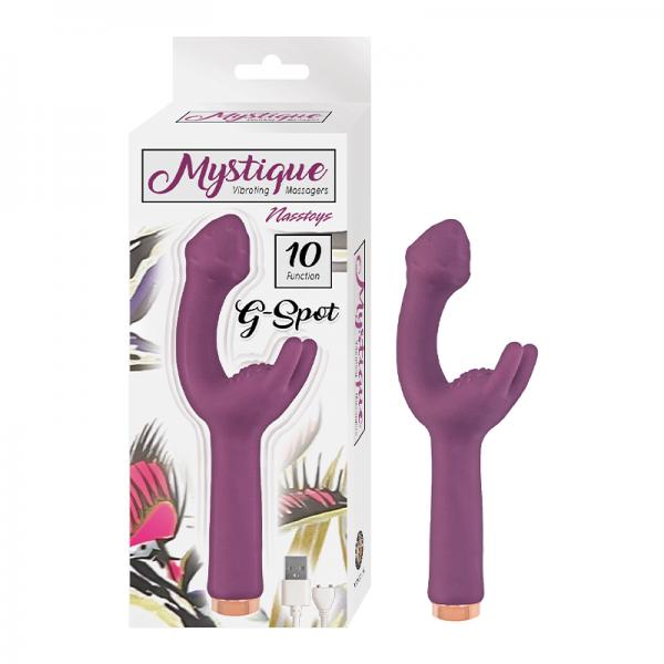 Nasstoys Mystique G Spot Rechargeable Silicone Dual Stimulation Vibrator Eggplant