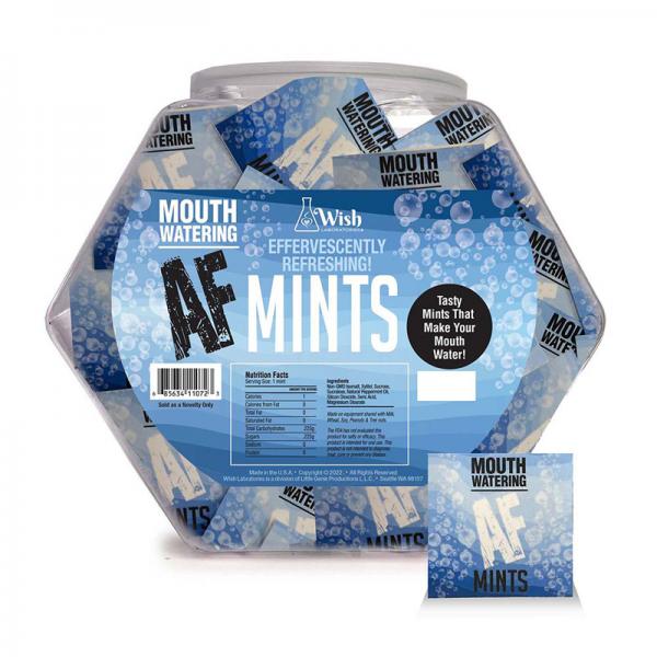 Mouth Watering Af Effervescent Mints 100 Piece Fishbowl Display