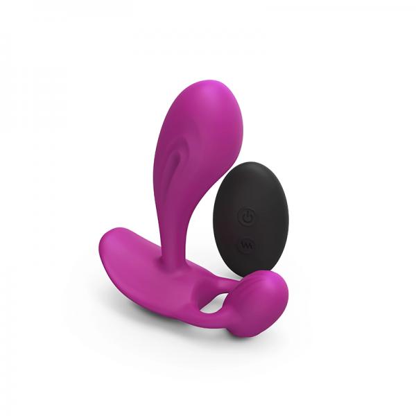 Love To Love Witty Rechargeable Remote Controlled Silicone P & G Vibrator Sweet Orchid