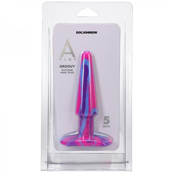 A Play Groovy 5 In. Silicone Anal Plug Berry