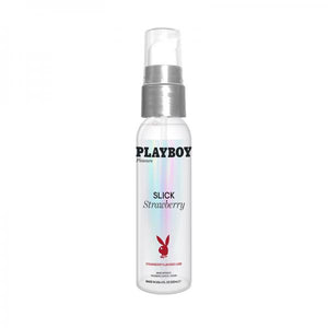 Playboy Slick Flavored Water Based Lubricant Strawberry 4 Oz.