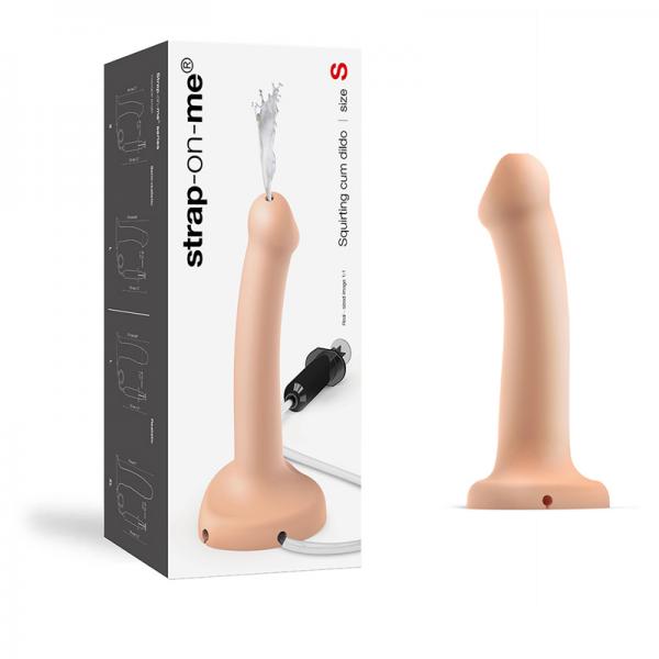 Strap On Me Squirting Cum Semi Realistic Silicone Dildo Vanilla S (Fluid Not Included)