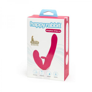 Happy Rabbit Vibrating Strapless Strap On Pink