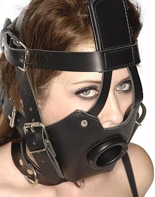 Strict Leather Premium Muzzle With Open Mouth Gag