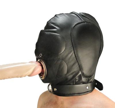 Leather Padded Hood With Mouth Hole Medium/Large