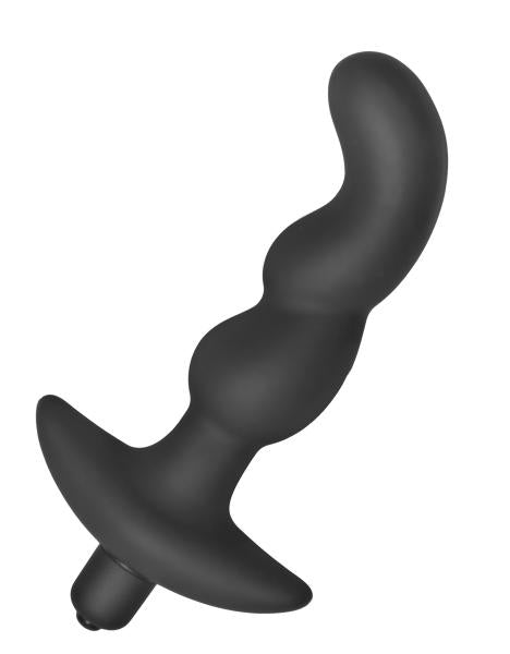 Onyx Vibrating Silicone Anal Plug Black