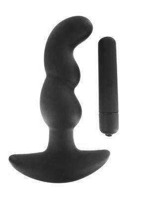 Onyx Vibrating Silicone Anal Plug Black