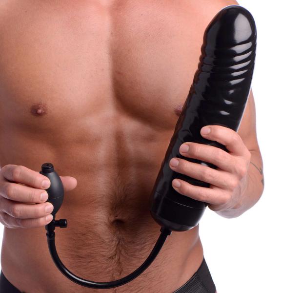 Xxl Inflatable Dildo 12.5 Inches Black