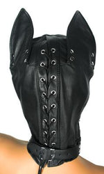Ultimate Leather Dog Hood Black