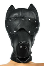 Ultimate Leather Dog Hood Black