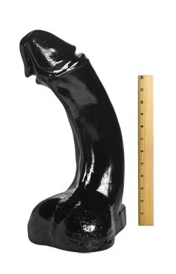 The Annihilator Xxxl 18 Inches Long 4 Inches Wide Dildo Black