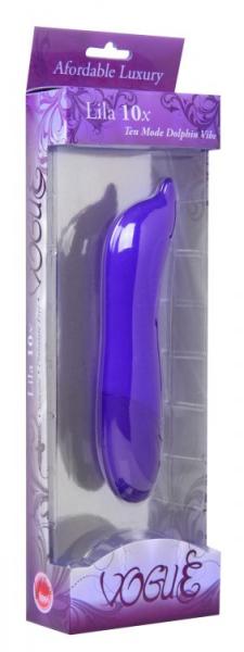 Lila 10 X Mode Silicone Dolphin Vibe Purple