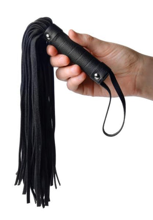 Pleather Pleasure Mini Flogger Black